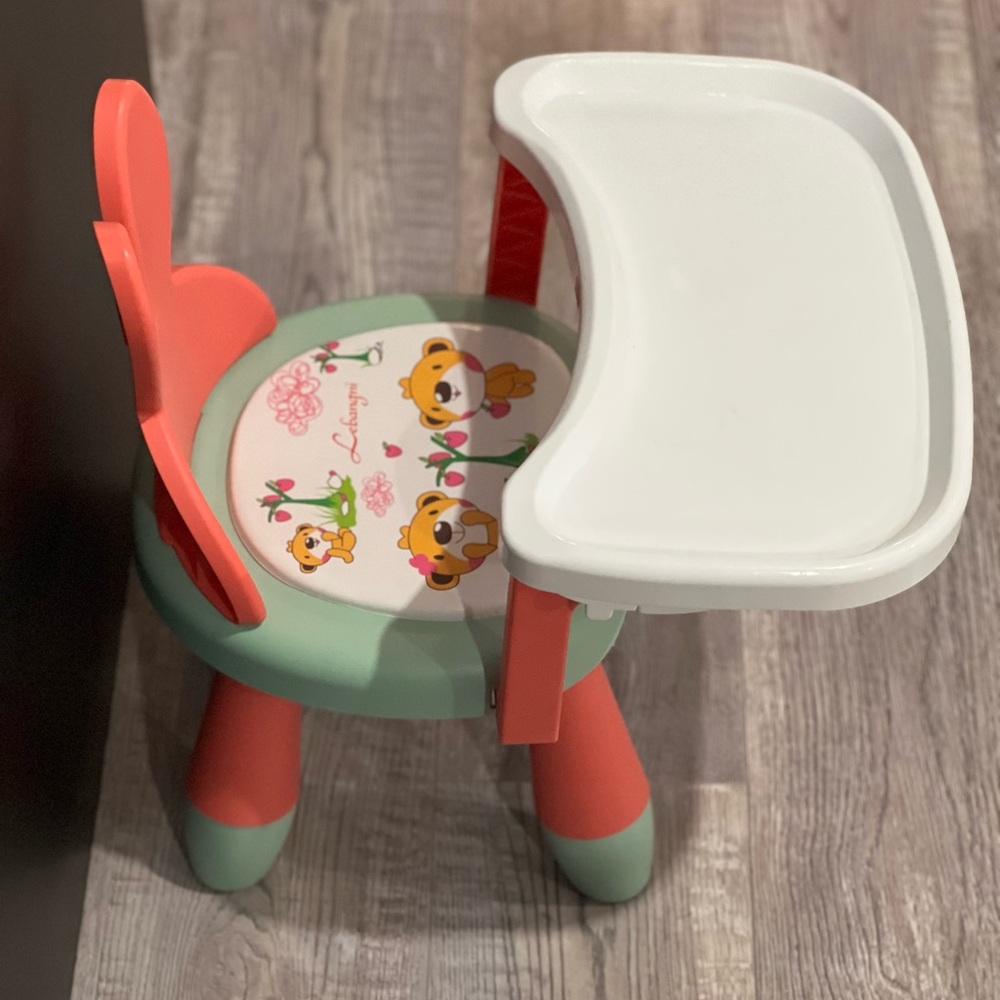 Pottery Barn Kids Bunny Chair - Coral and Mint - Picture 3 of 6